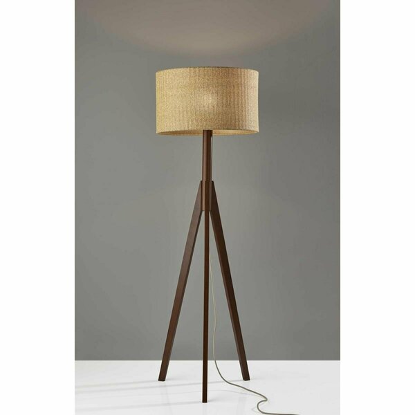 Homeroots Walnut Wood Floor Lamp, 18.5 x 18.5 x 59 in. 372867